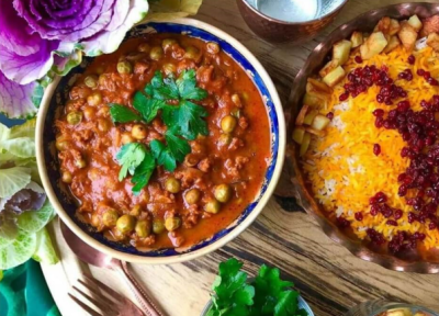 یک نوبرانه بهاری با خورشت نخودفرنگی